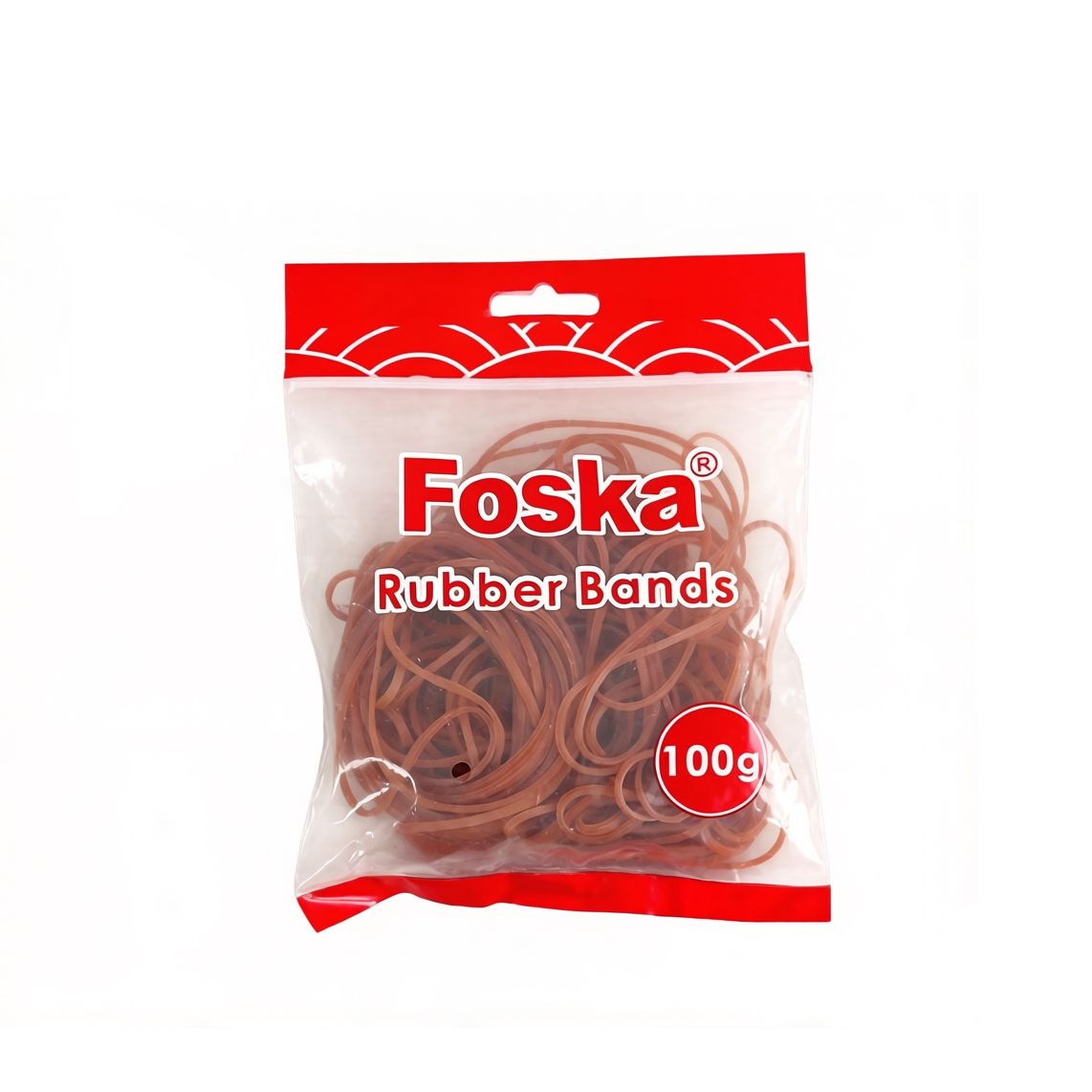 Brown Natural Rubber Bands 8cm – 100g Bag