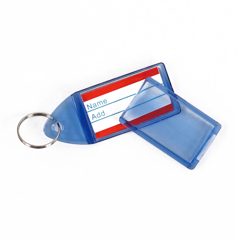 Translucent Name Card Key Tags – Pack of 4