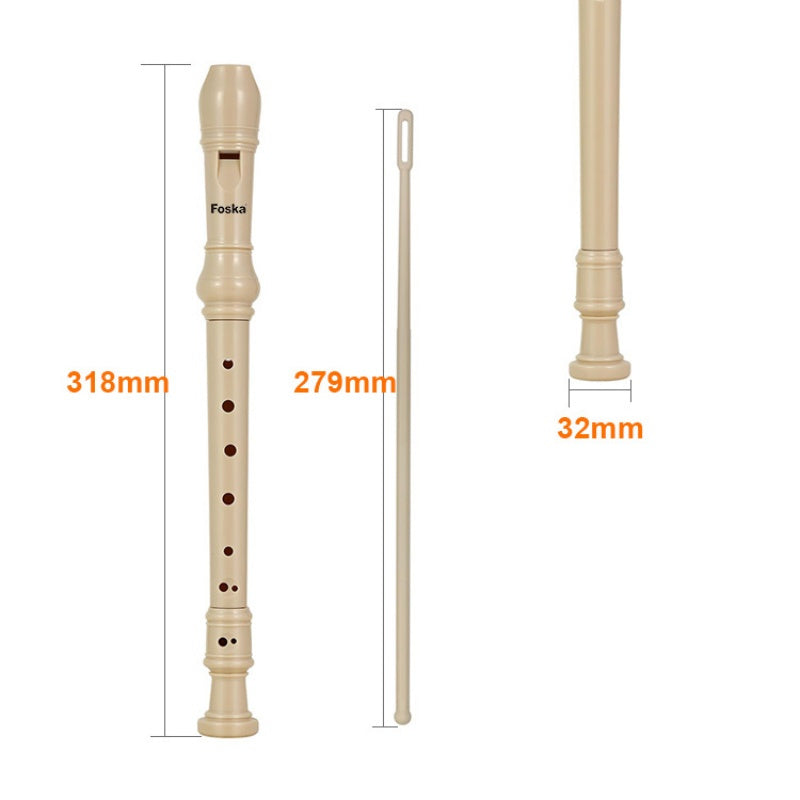German Style 8-Hole Kids Recorder with Cleaning Stick