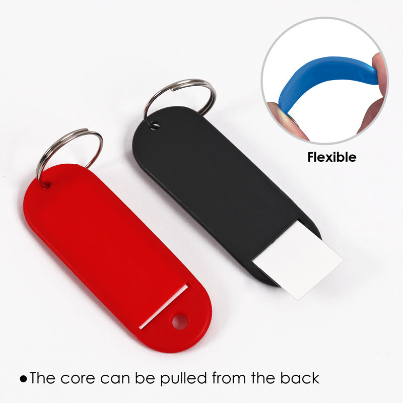 Soft Plastic Name Key Chain Tags – Pack of 6