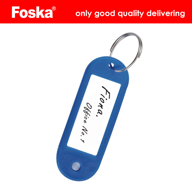 Soft Plastic Name Key Chain Tags – Pack of 6