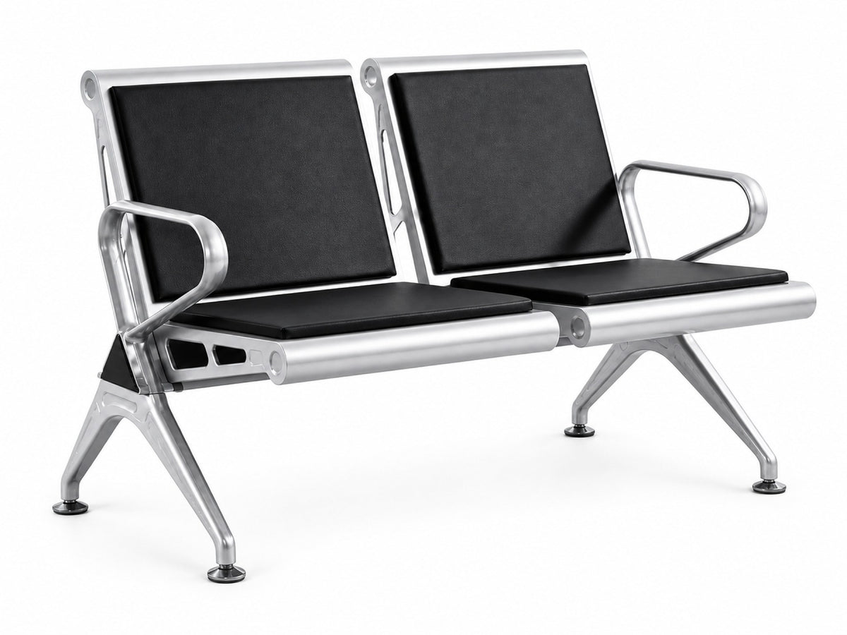 Concourse 2 Seater - Padded Steel Waiting Chair - Office R Us Lagos