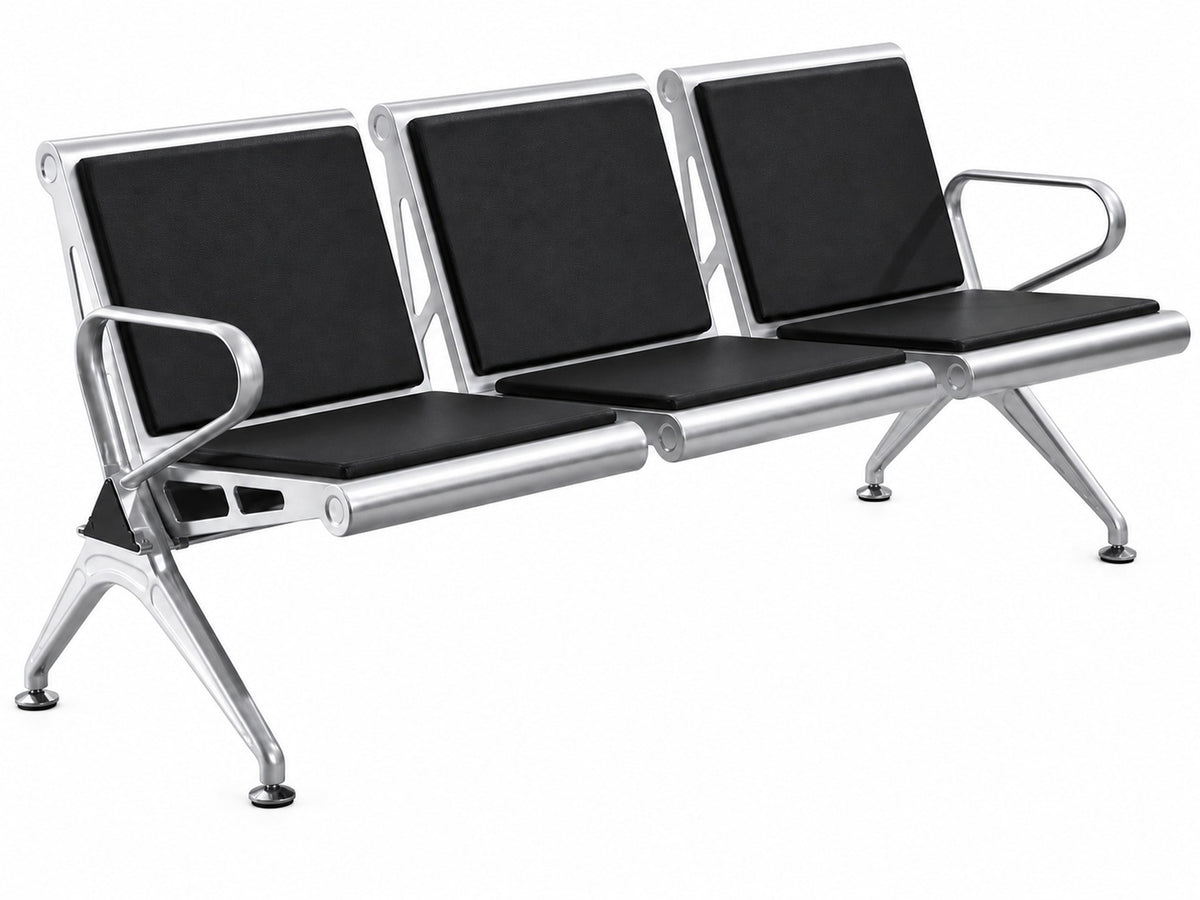 Concourse 3 Seater - Padded Steel Waiting Chair - Office R Us Lagos