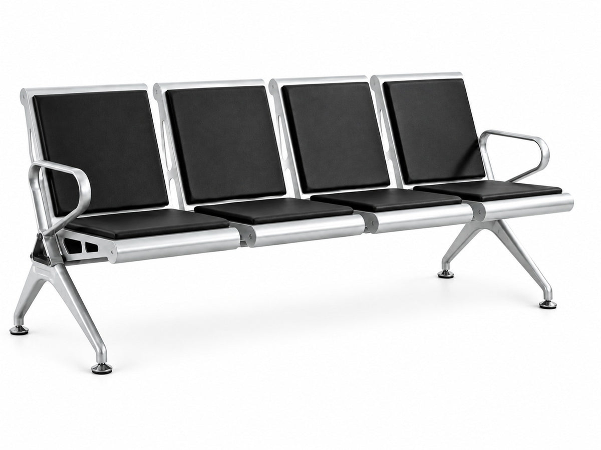 Concourse 4 Seater - Padded Steel Waiting Chair - Office R Us Lagos