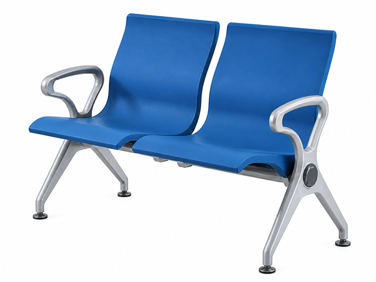 Embassy 2 Seater - PU Waiting Chair - Blue - Office R Us