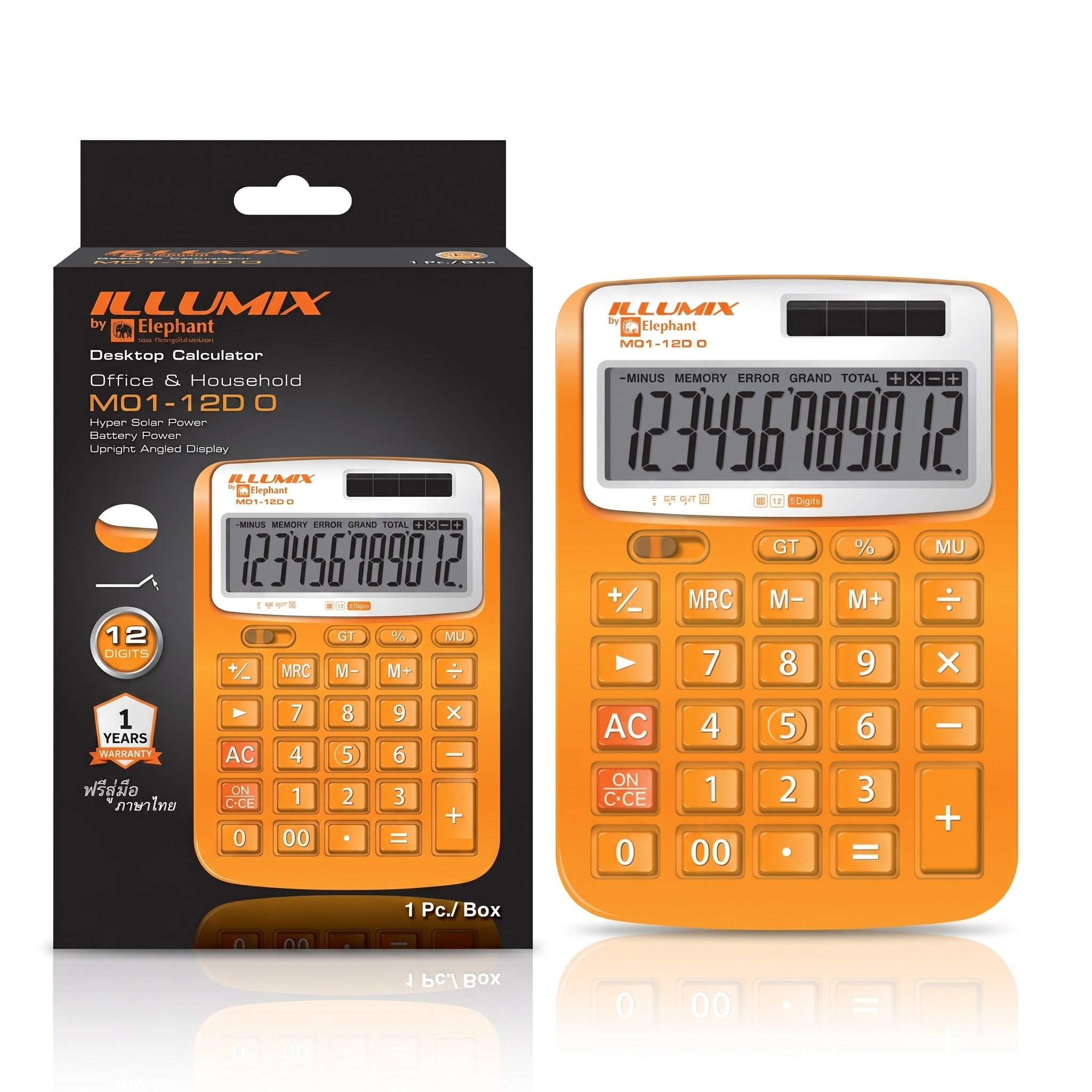 Elephant Illumix Calculator Desktop M01-12d O