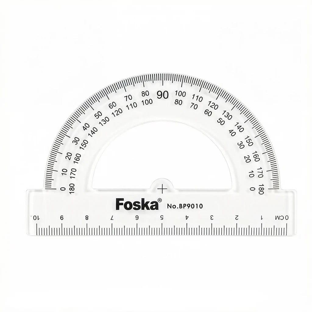 Clear Plastic Protractor 180 Degrees – 10cm