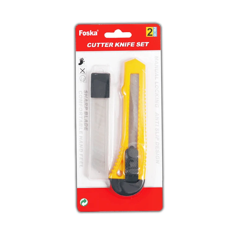 Heavy Duty Snap-Off Utility Knife with Safety Retractable Blade
