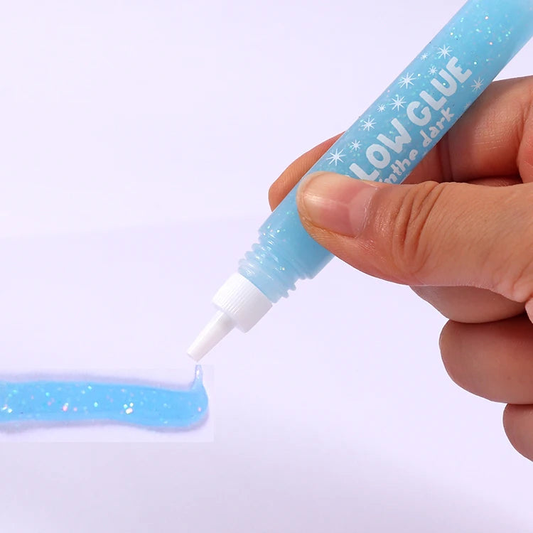 Washable Glow-in-the-Dark Glue 10ml – Set of 6 Colors