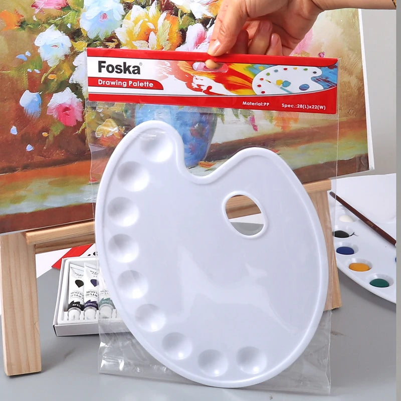 9-Well Plastic Watercolour Mixing Palette 28 x 22cm