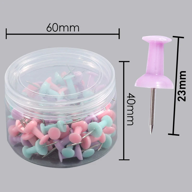 Round Head Plastic Thumbtacks 23mm – Box of 80