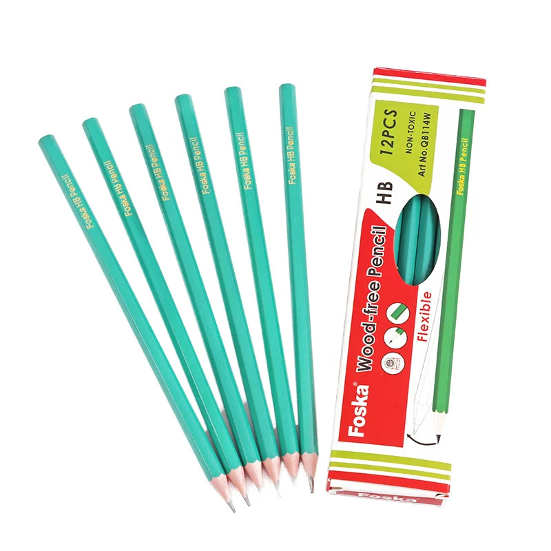 Wood-Free Flexible HB Pencils 7" – Box of 12