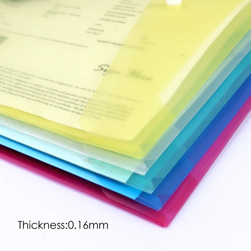 Snap Button Envelope File Pocket – Transparent