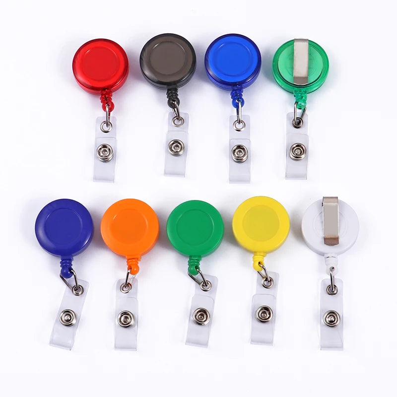 Retractable Pull Reel ID Badge Clip – 65cm Cable