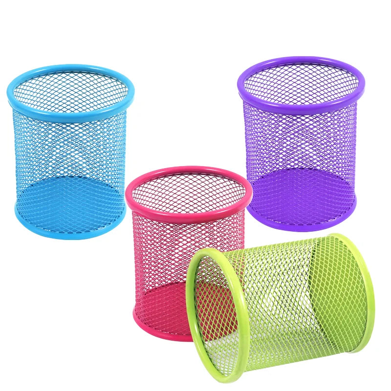 Round Steel Pen Holder Cup – Colourful