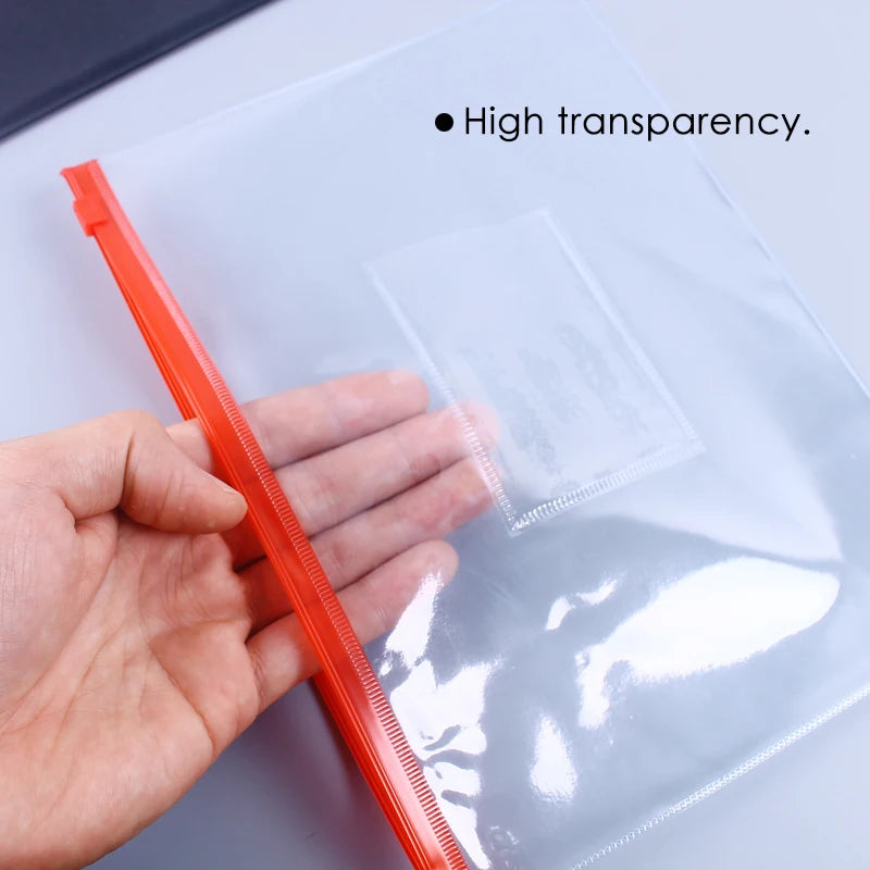 PVC Zipper Pouch Envelope with Label Pocket