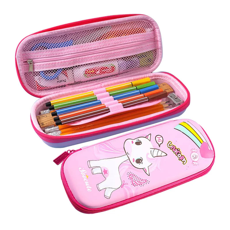 3D EVA Cartoon Double-Layer Pencil Case