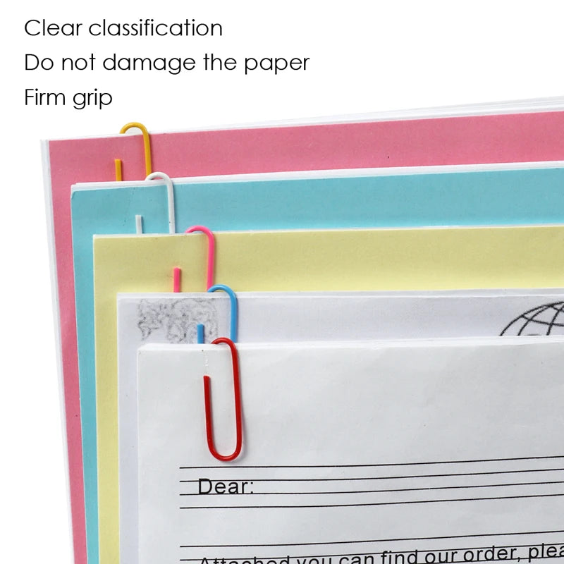 Vinyl Coated Round Paper Clips 28mm – Box of 120