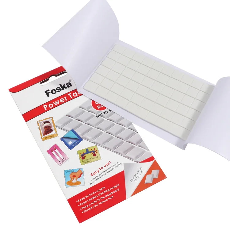 Removable Reusable Sticky Tack Strips 50g – White