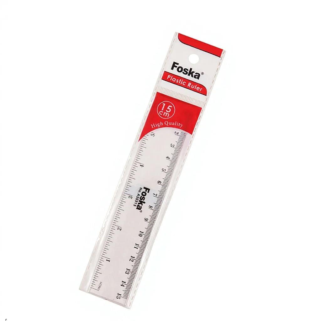 Transparent Plastic Straight Ruler 15cm