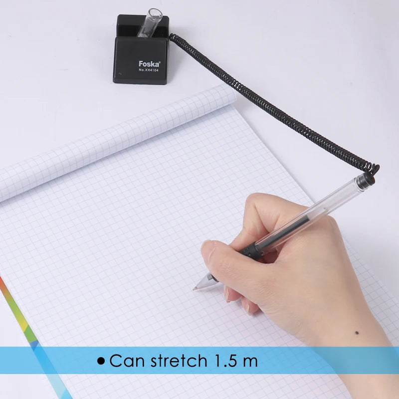 Desk Counter Gel Ink Pen with Security Chain