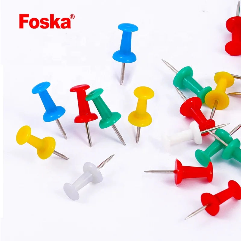 Decorative Plastic Push Pins – Box of 50