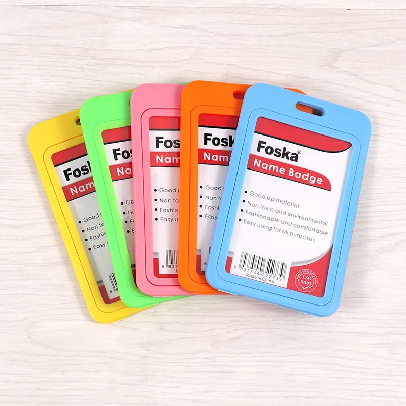 Vertical PP ID Card Badge Holder 54 x 86mm