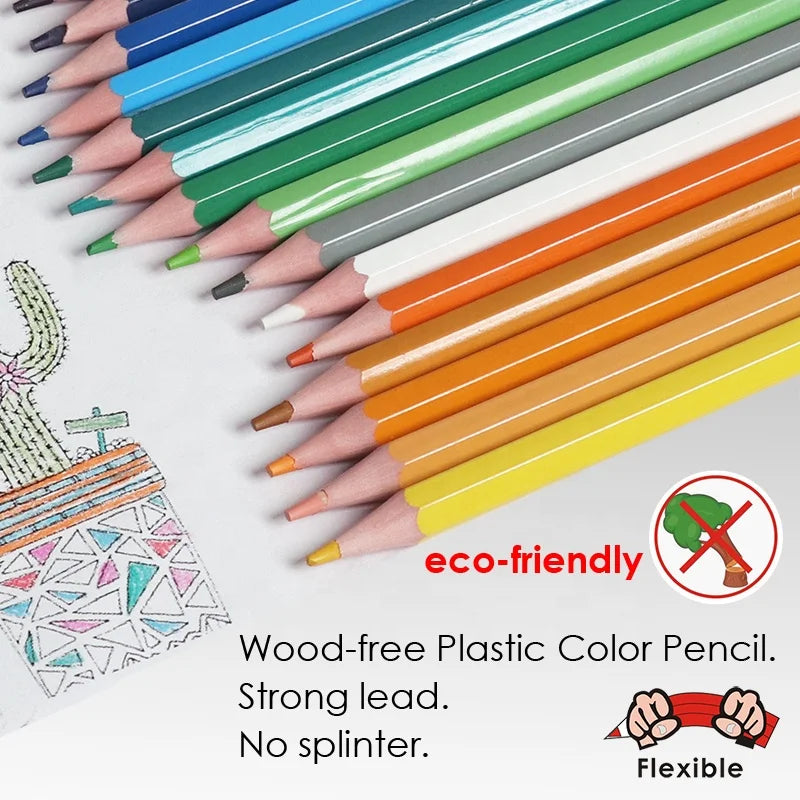Erasable Plastic Colored Pencils – 7 Inch