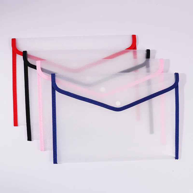 A4 Transparent Envelope Folder with Diagonal Border