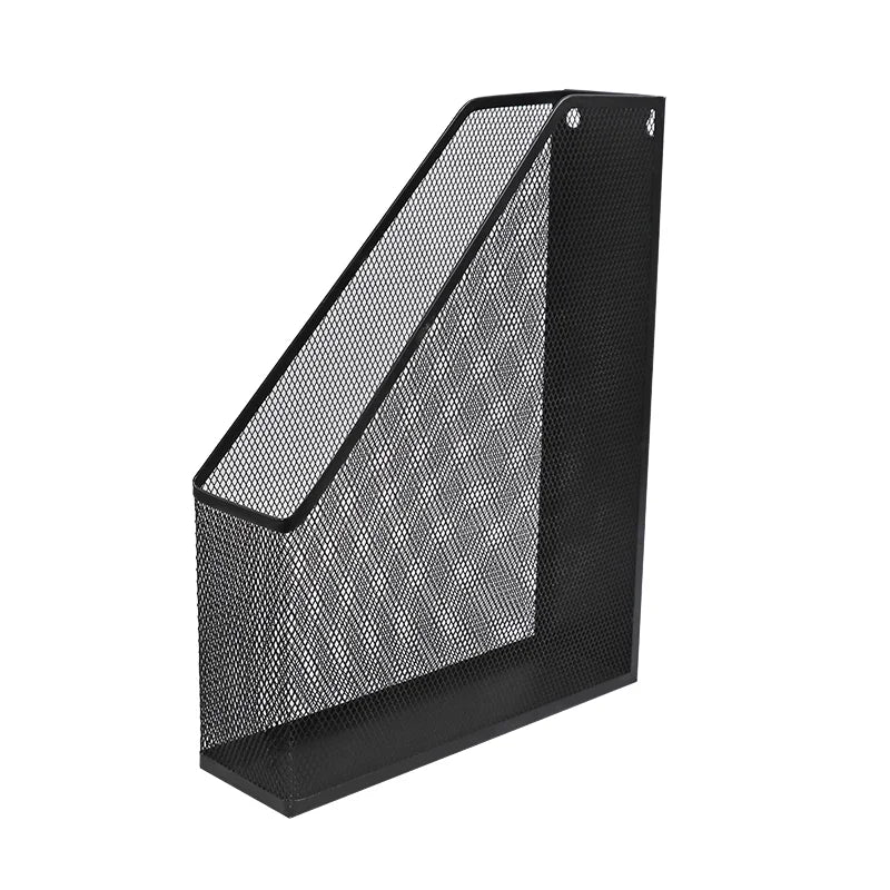 Steel Mesh Magazine File Holder – Black