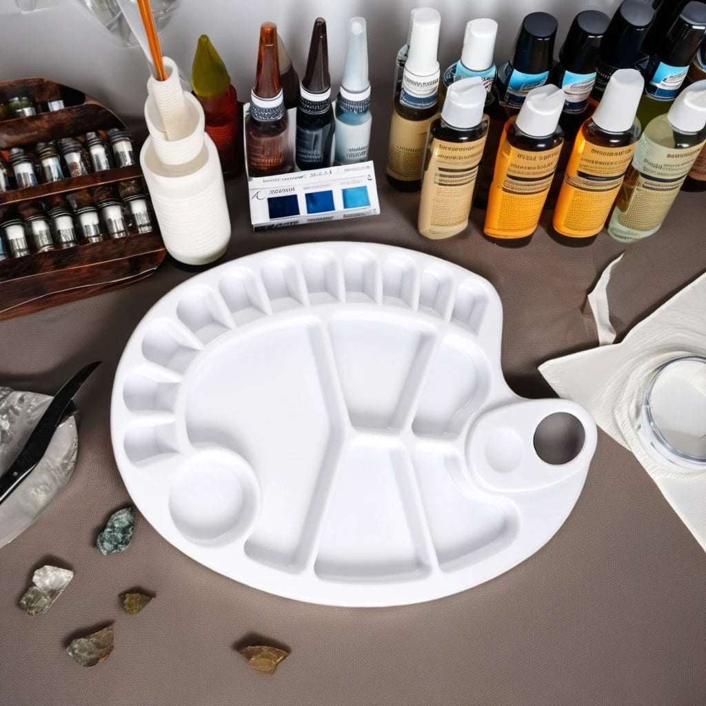 Portable Plastic Watercolour Paint Mixing Tray 31 x 21cm