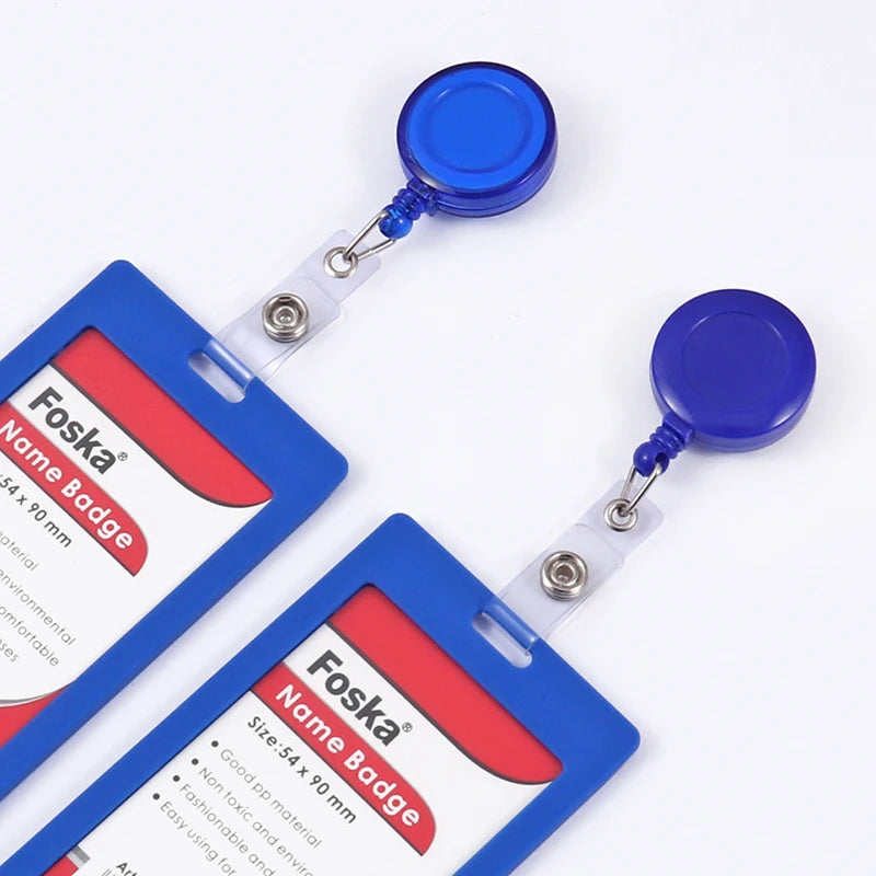 Retractable Pull Reel ID Badge Clip – 65cm Cable