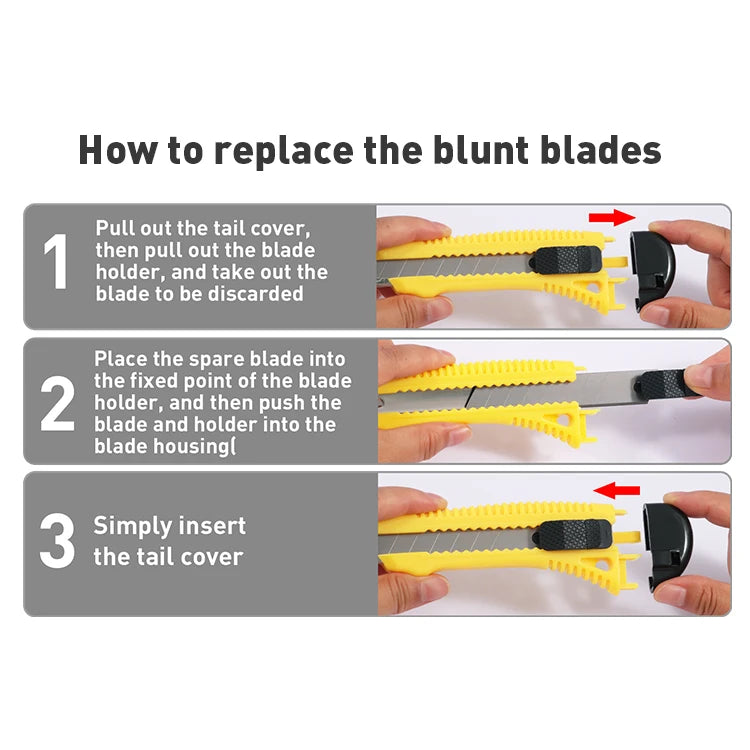 Heavy Duty Retractable Box Cutter with Snap-Off Blade