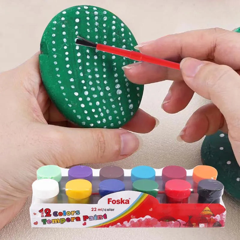 Non-Toxic Tempera Paint Set – 12 Colors