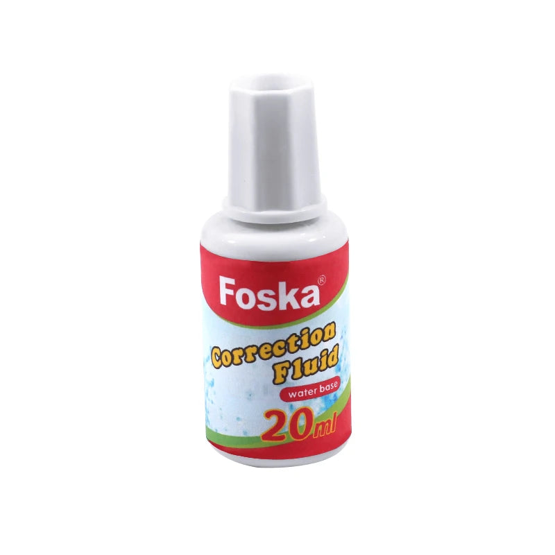 Correction Fluid Pen 20ml with Metal Tip Brush