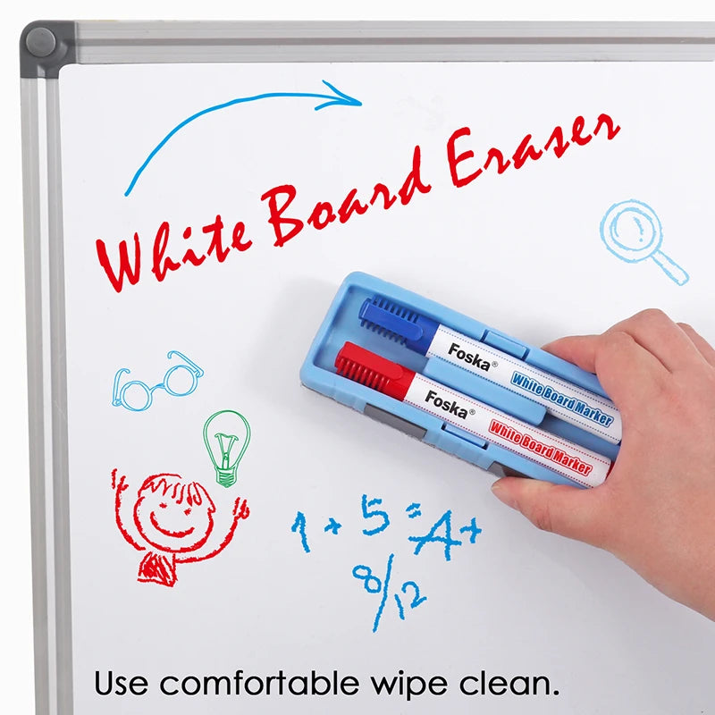 Whiteboard Eraser with Pen Holder – 2 Pen Slots