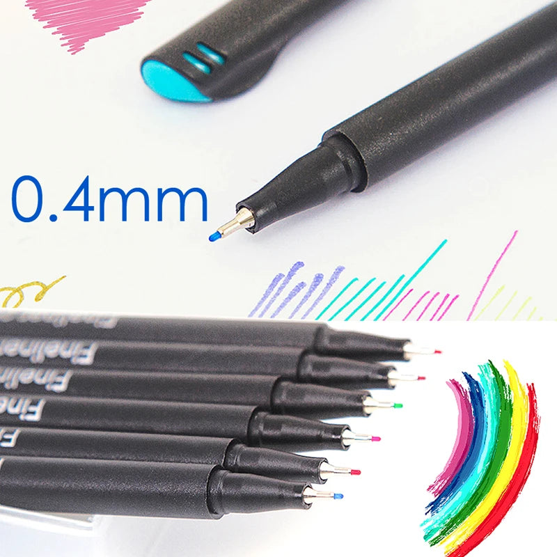 Fine-Tip Fineliner Marker Pens