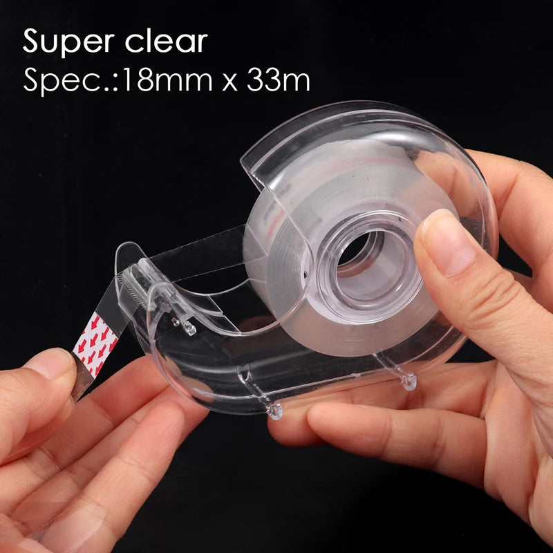 Clear Adhesive Tape with Dispenser 18mm x 33m