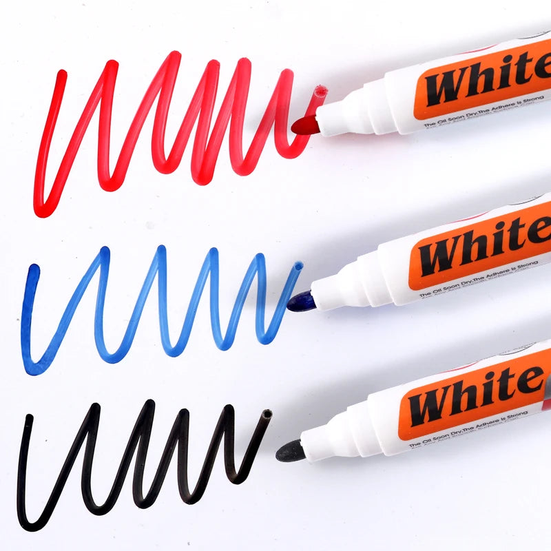 Dry Erase Whiteboard Markers with Smudge-Proof Ink – Pack of 3