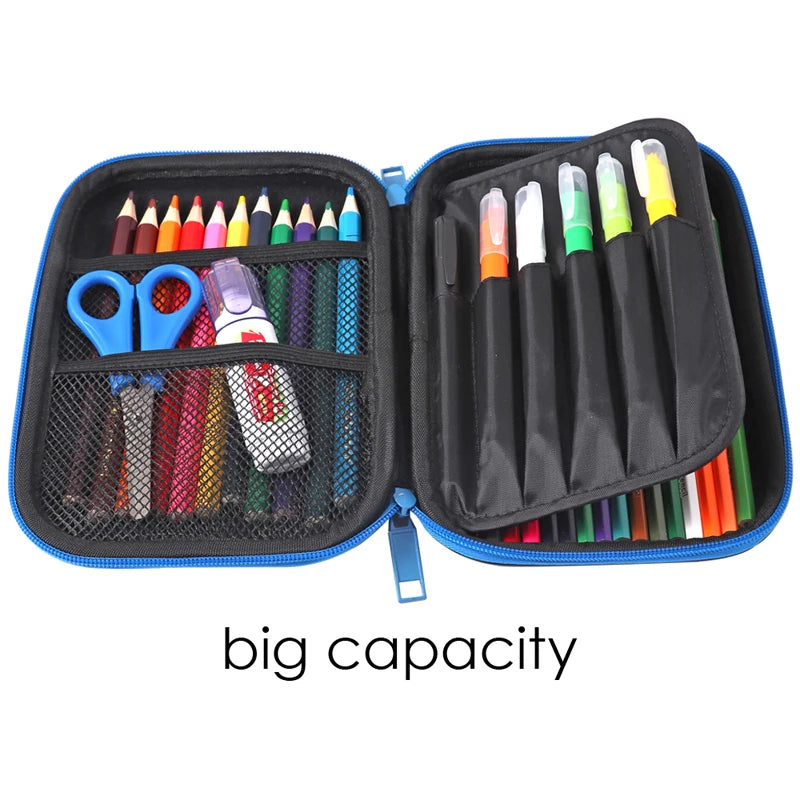 3D EVA Embossed Multi-Compartment Pencil Bag