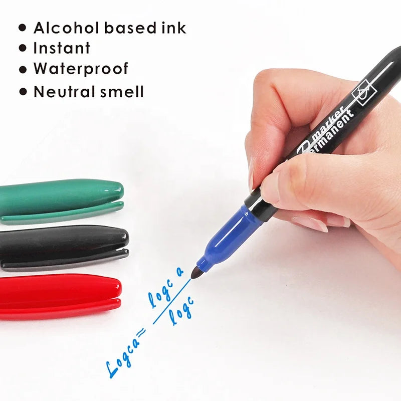 Plastic Permanent Marker Pen Set – 4 Colours