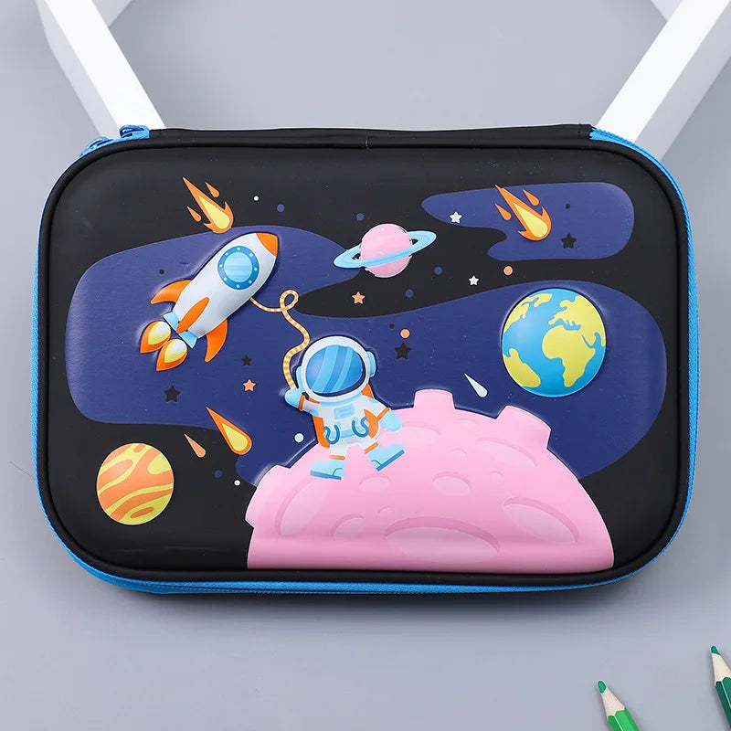 3D EVA Embossed Multi-Compartment Pencil Bag