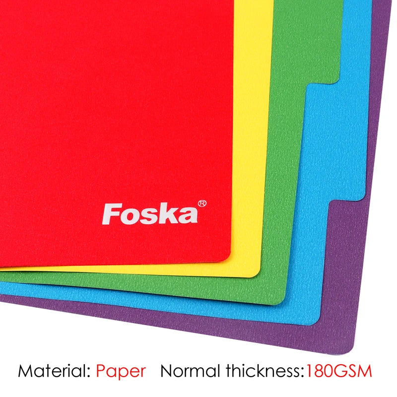 A4 Paper Index Dividers 180gsm – Assorted Colours