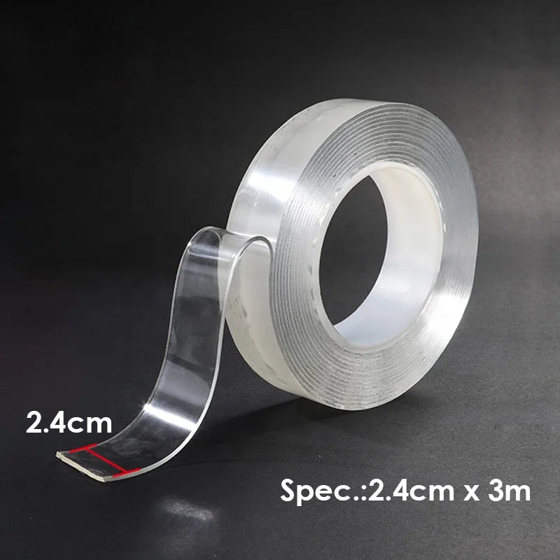 Transparent Nano Tape 24mm x 3m – Strong Reusable Grip