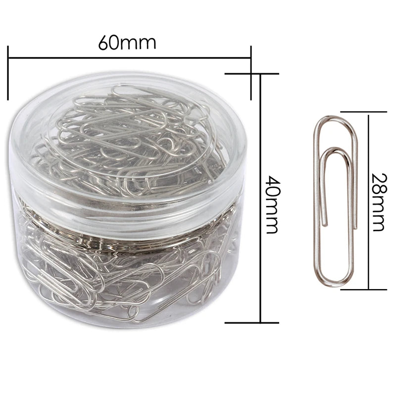 Nickel Office Paper Clips 28mm – Box of 150