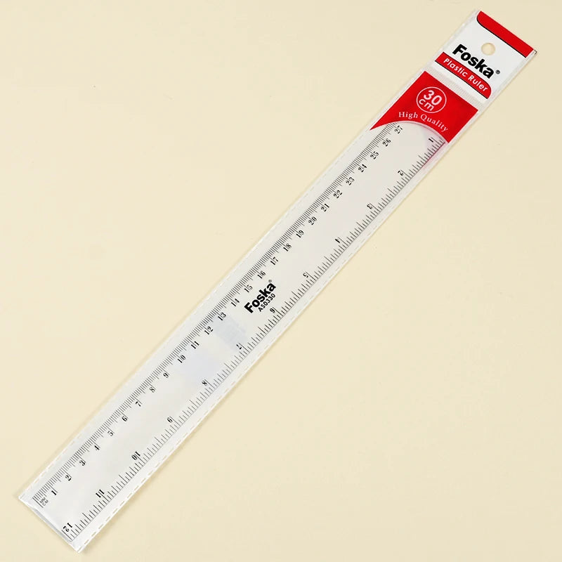 Clear PVC Straight Ruler 30cm