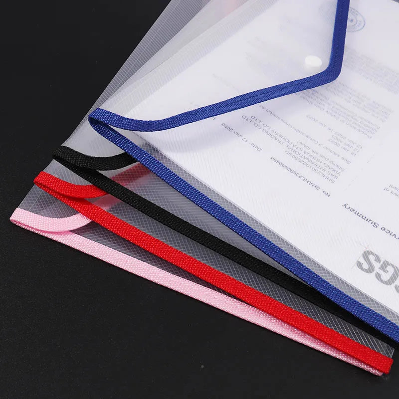 A4 Transparent Envelope Folder with Diagonal Border