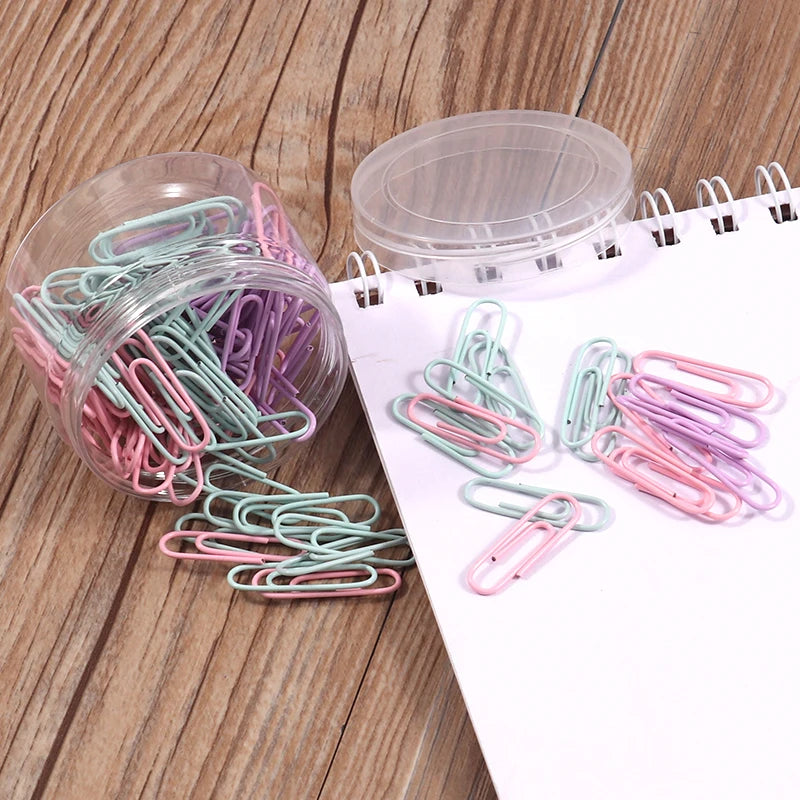 Color Assorted Nickel Paper Clips 28mm – Box of 120