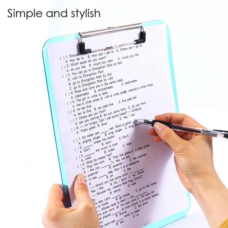 A4 Transparent Clipboard with Engraved Ruler