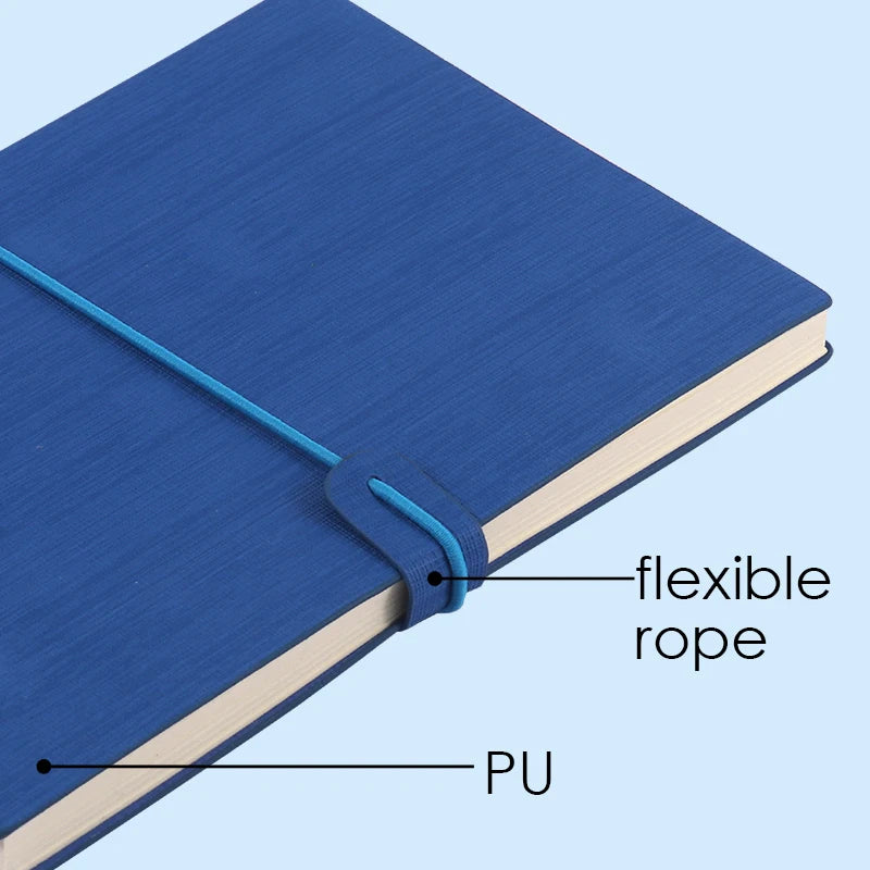 A5 Leather Hardcover Weekly Planner with Elastic Band – 96 Sheets
